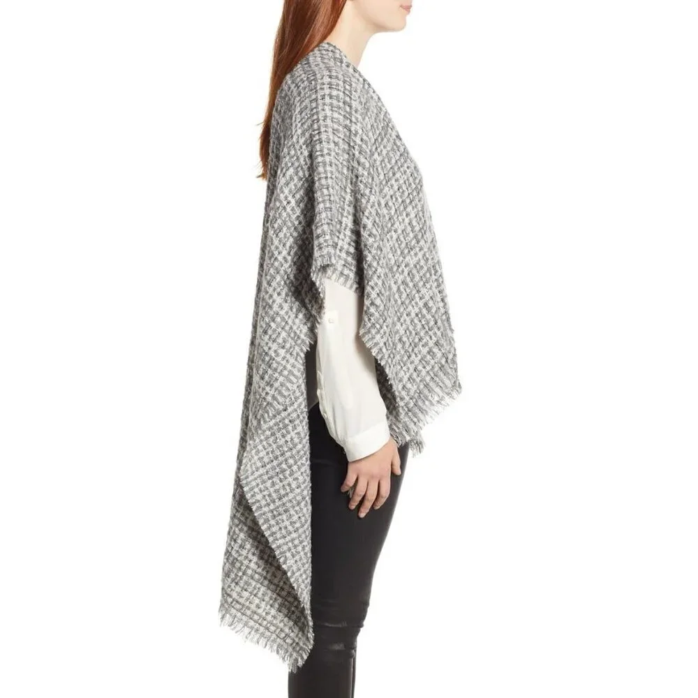 ECHO Metallic Tweed Ruana